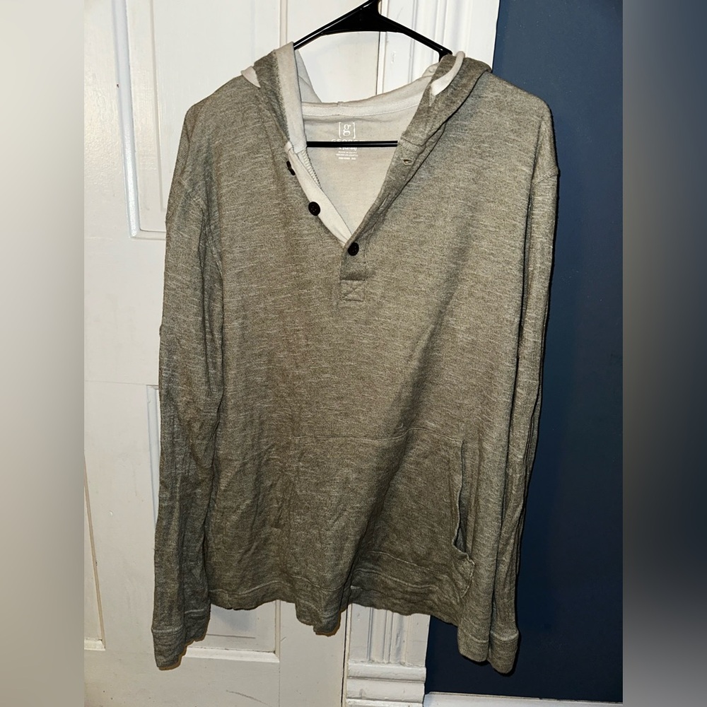 George Hooded Sweatshirt with Buttons
